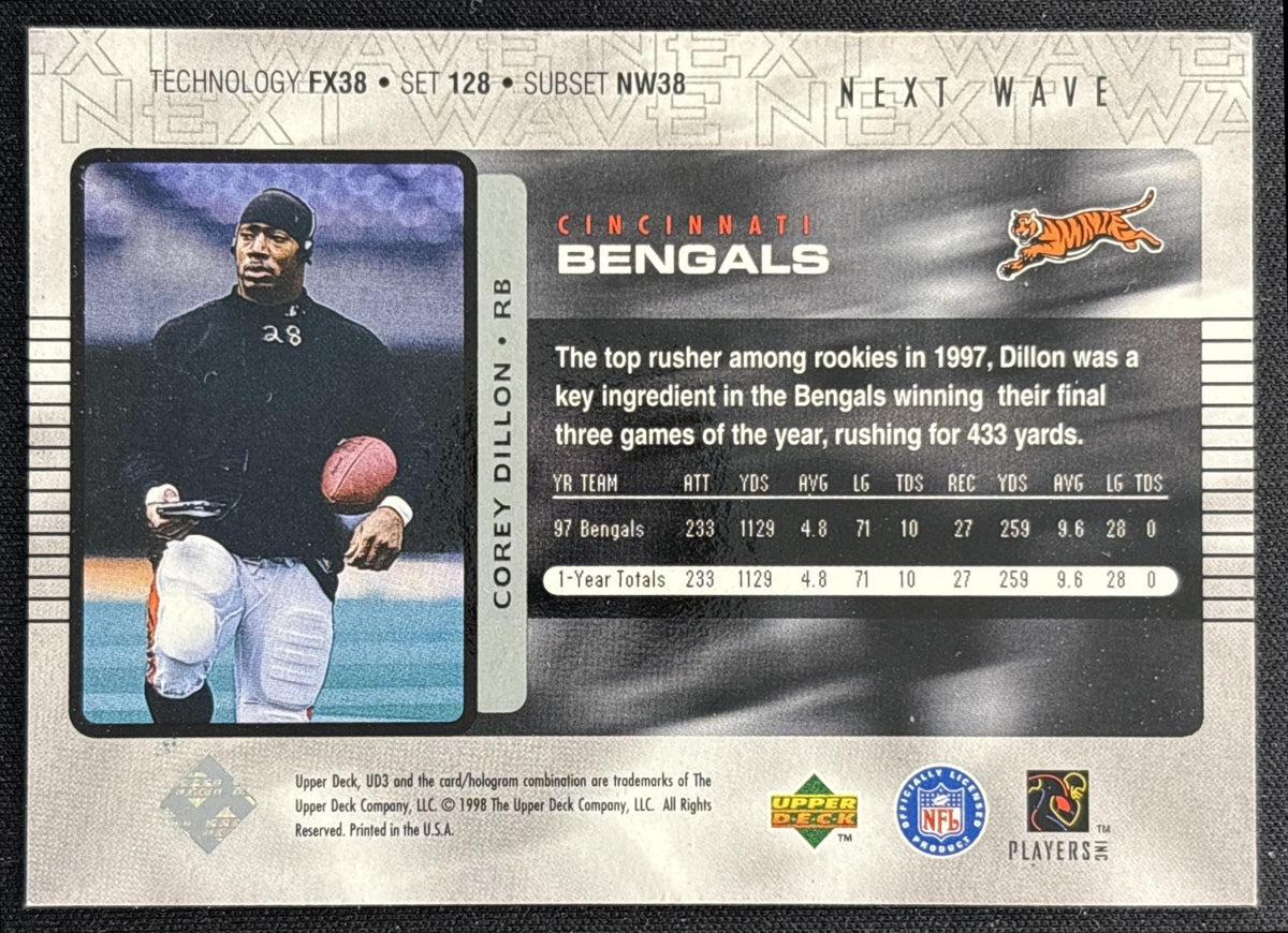 Corey Dillon 1998 Upper Deck UD3 Bengals Sports Trading Card
