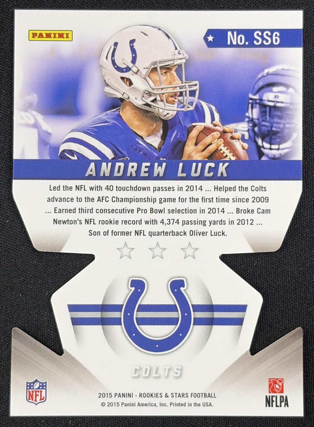 Andrew Luck 2015 Panini Rookies & Stars Star Studded Die Cuts Colts