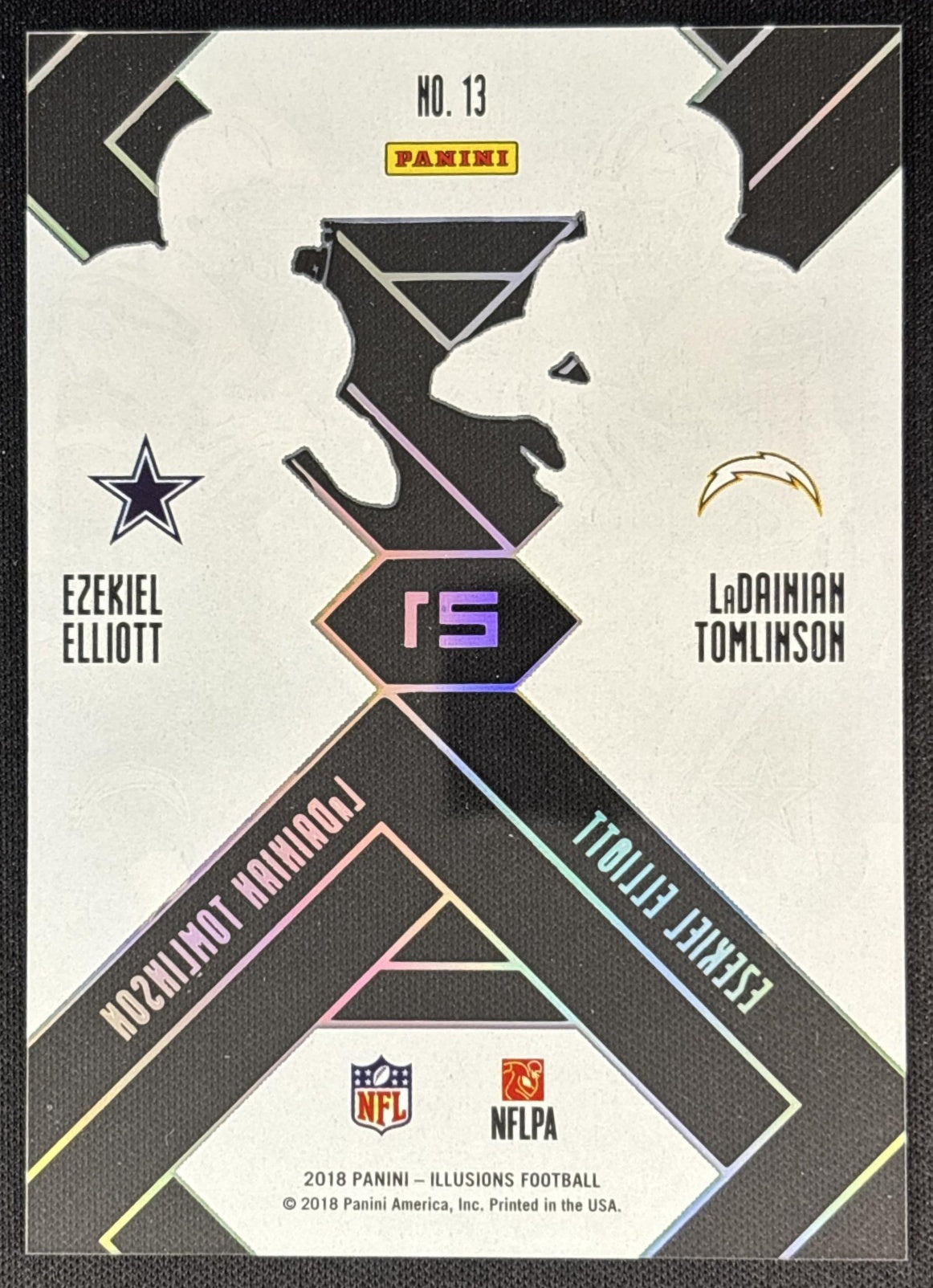 Ezekiel Elliott LaDainian Tomlinson 2018 Illusions Matching Numbers Gold /299