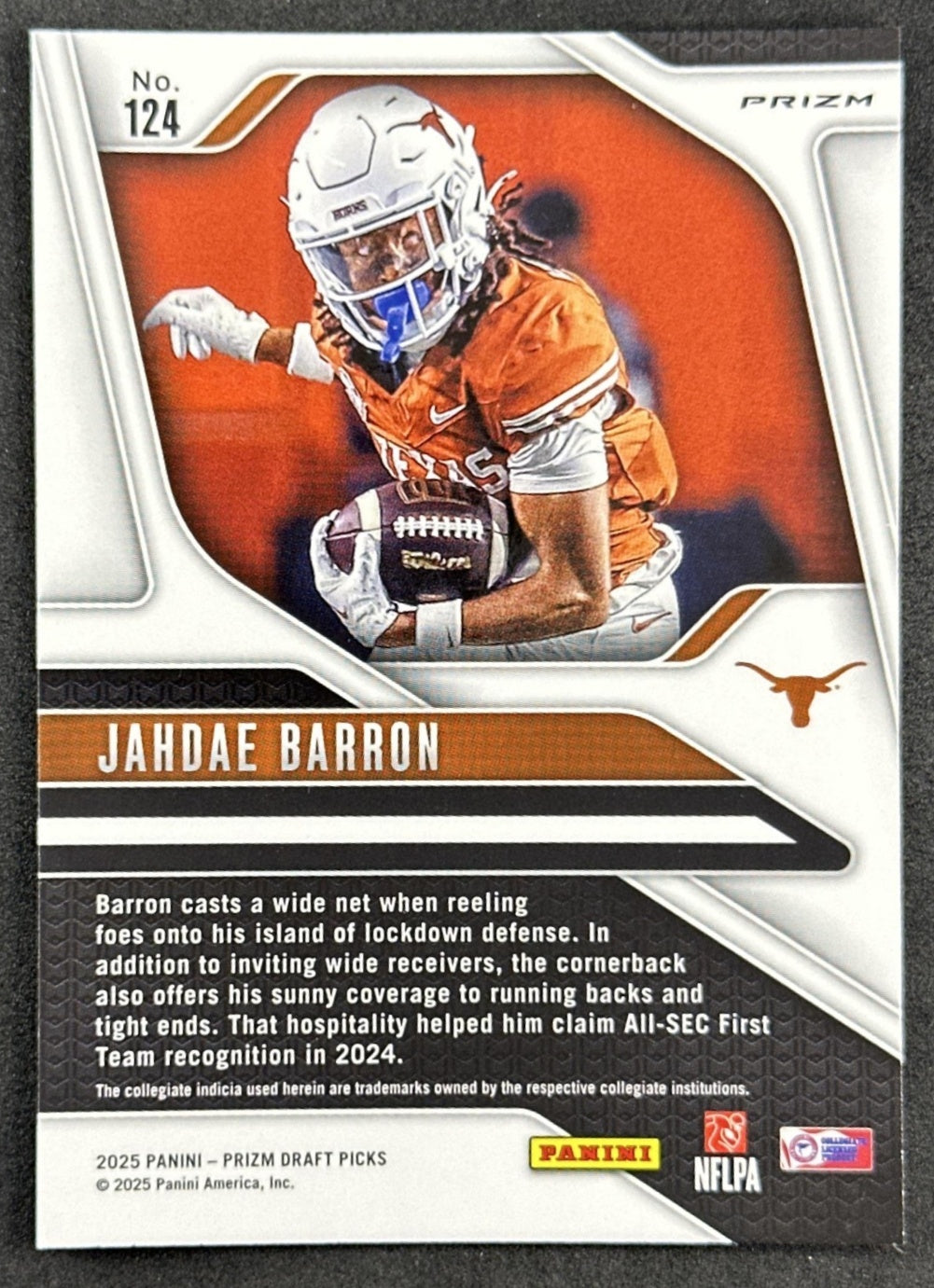Jahdae Barron 2025 Panini Prizm Draft Picks Purple Wave Longhorns Broncos