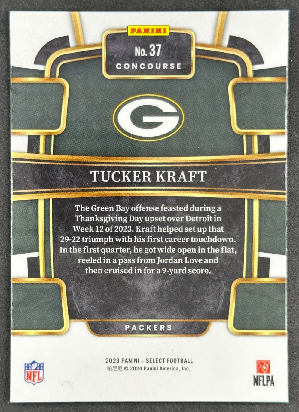 Tucker Kraft 2023 Select Concourse Packers