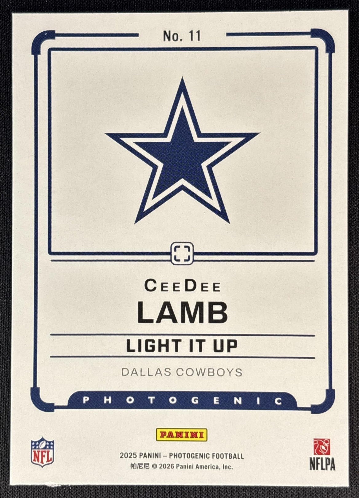 CeeDee Lamb 2025 Panini PhotoGenic Light It Up