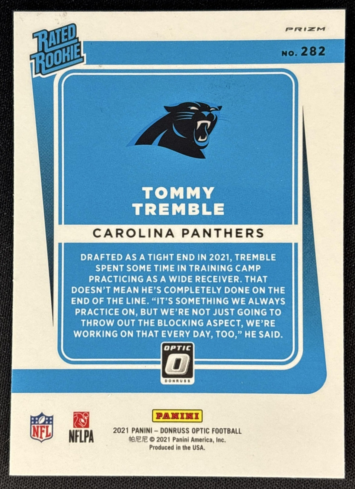 Tommy Tremble 2021 Panini Donruss Optic Pink Panthers