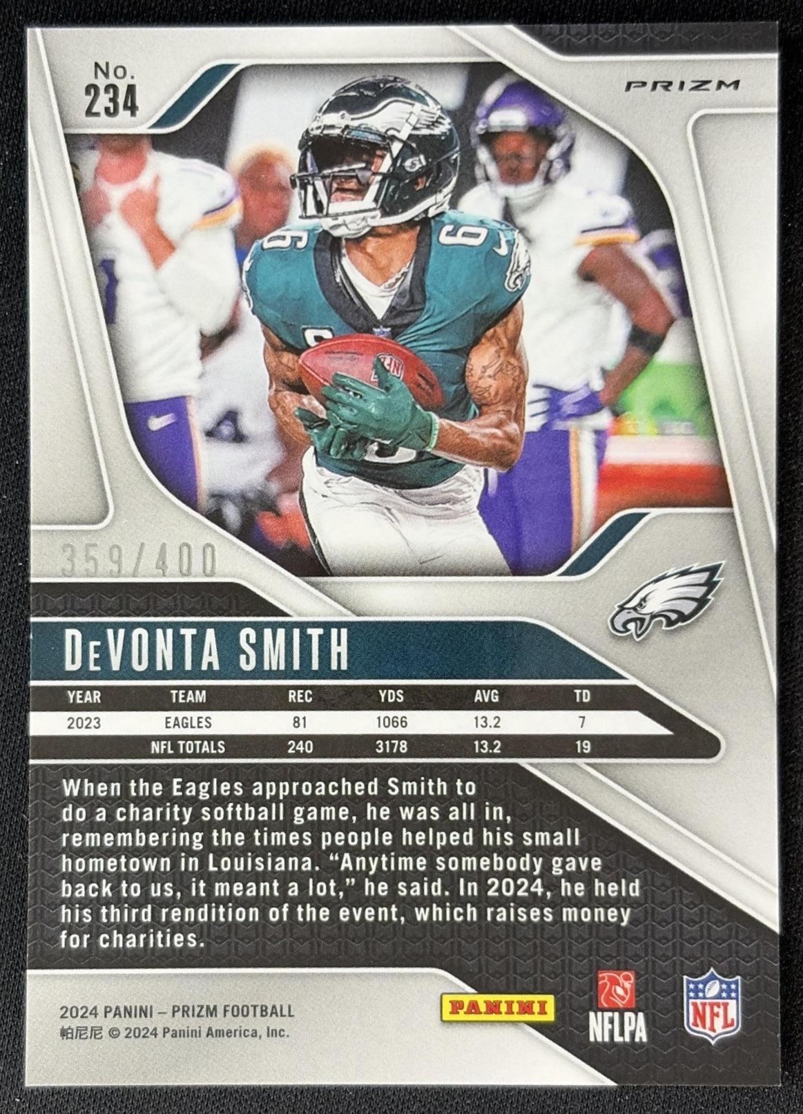 DeVonta Smith 2024 Panini Prizm Pandora /400 Eagles