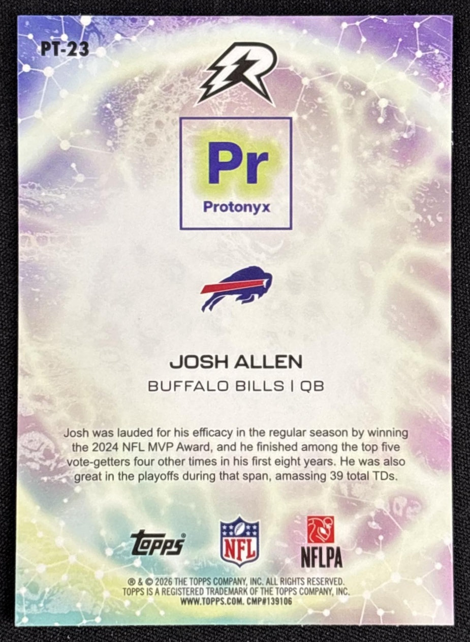 Josh Allen 2025 Topps Resurgence Protonyx Bills