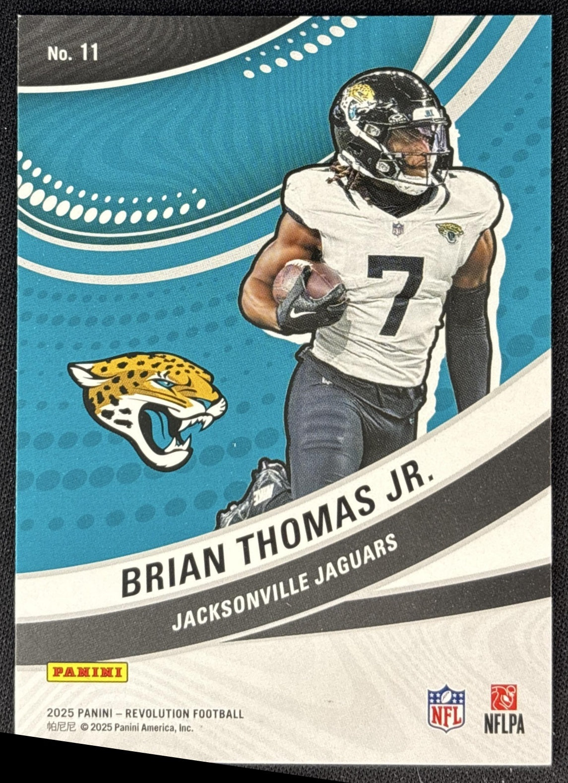 Brian Thomas Jr. 2025 Panini Revolution Futures Jaguars back
