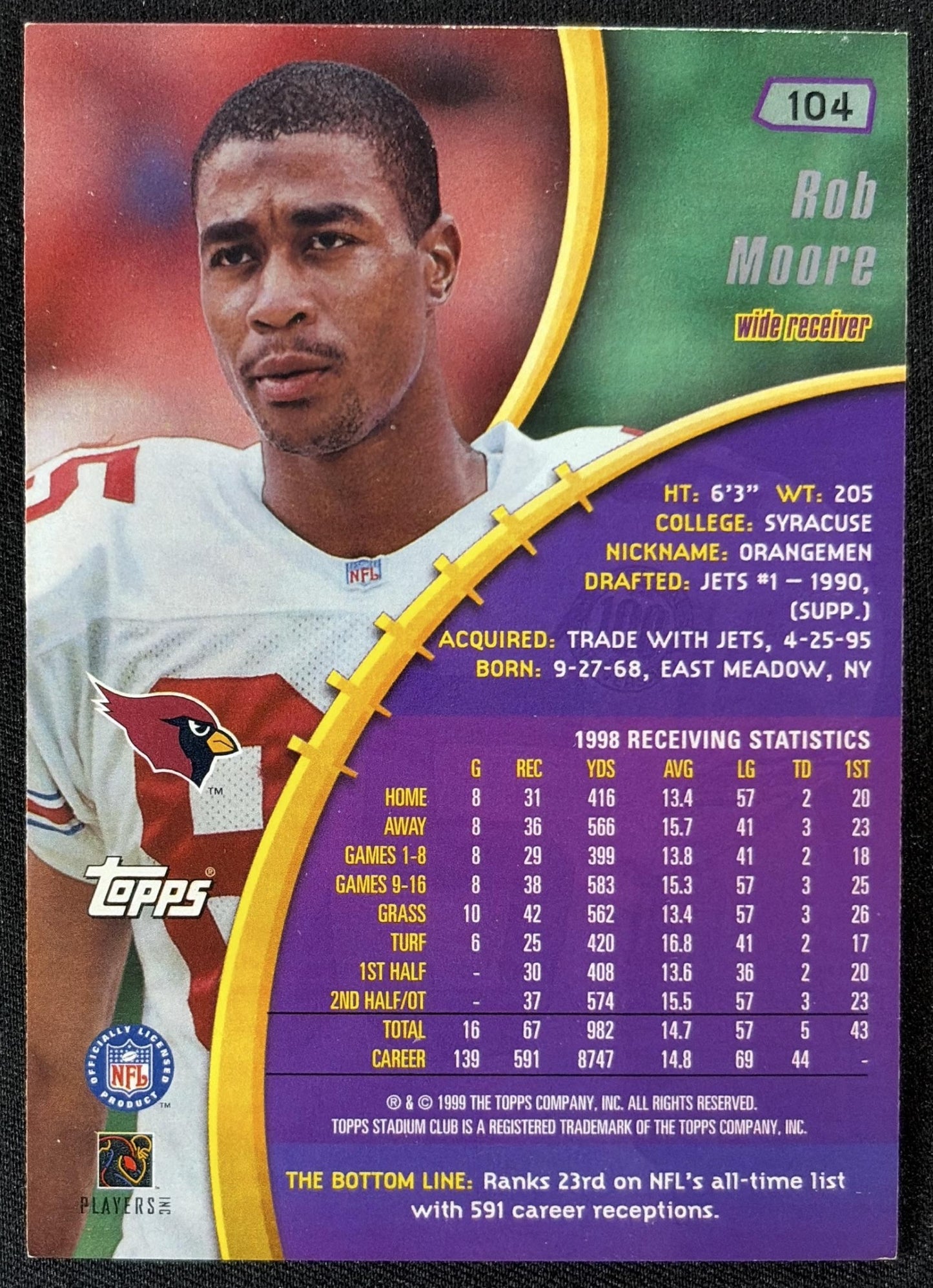 Rob Moore 1999 Topps Stadium Club Cardinals