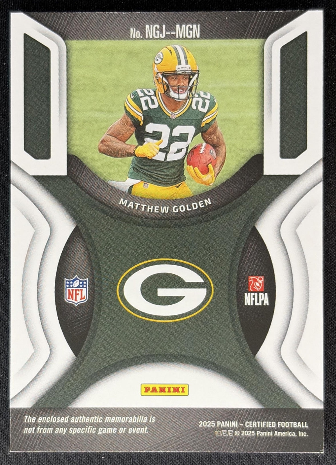 Matthew Golden 2025 Certified New Generation Jerseys Mirror Pink /299 Packers Back
