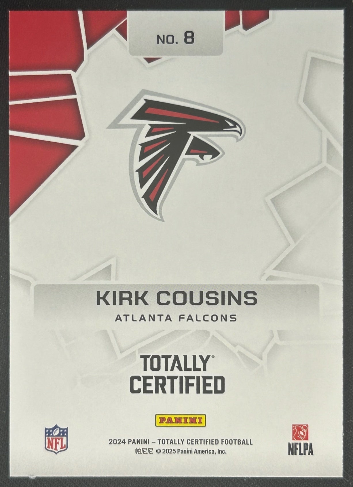 Kirk Cousins 2024 Panini Totally Certified Intriguing Players Mirror Falcons Sports Trading Cards