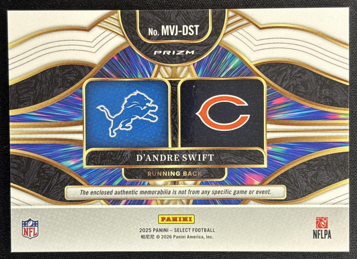D'Andre Swift 2025 Panini Select Multiverse Jerseys Blue Prizm