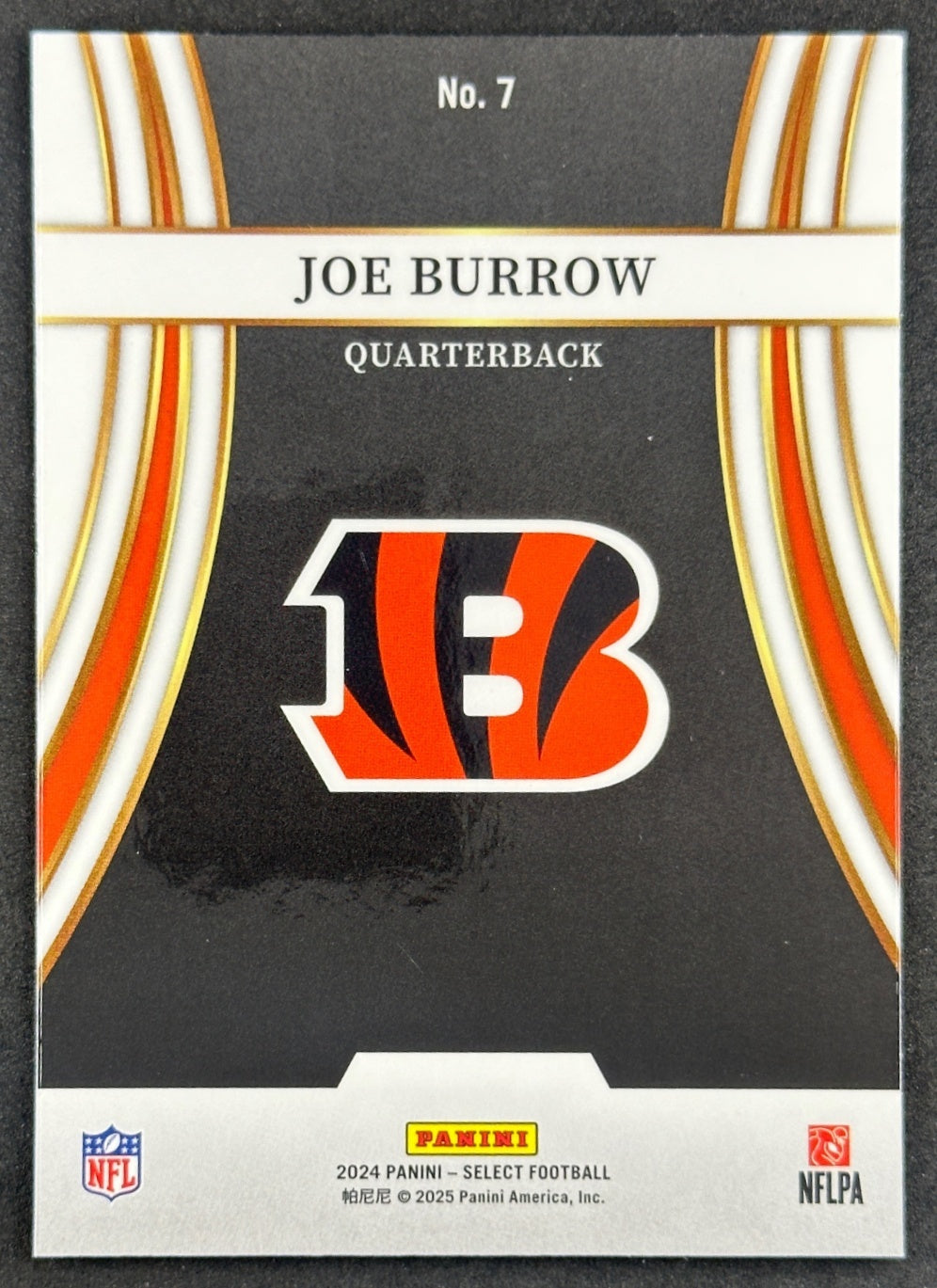 Joe Burrow 2024 Panini Select Turbocharged Prizm Bengals Football
