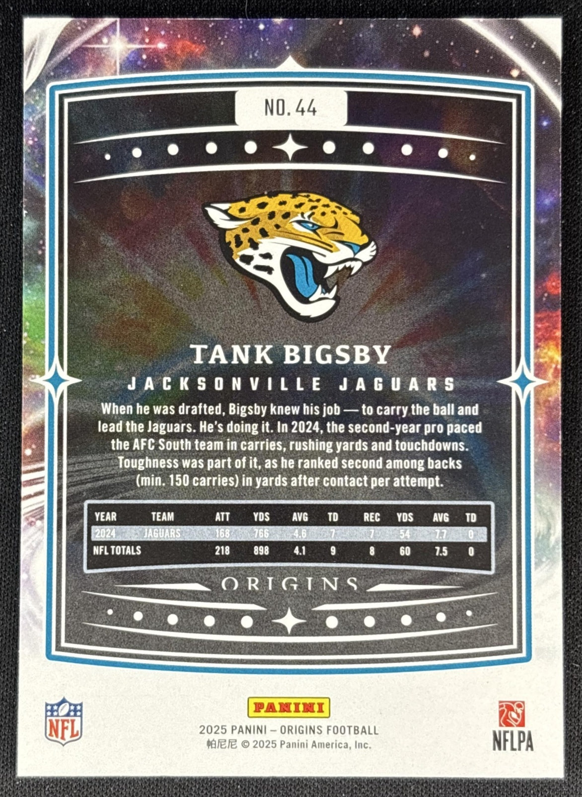 Tank Bigsby 2025 Panini Origins Red /225 Jaguars back