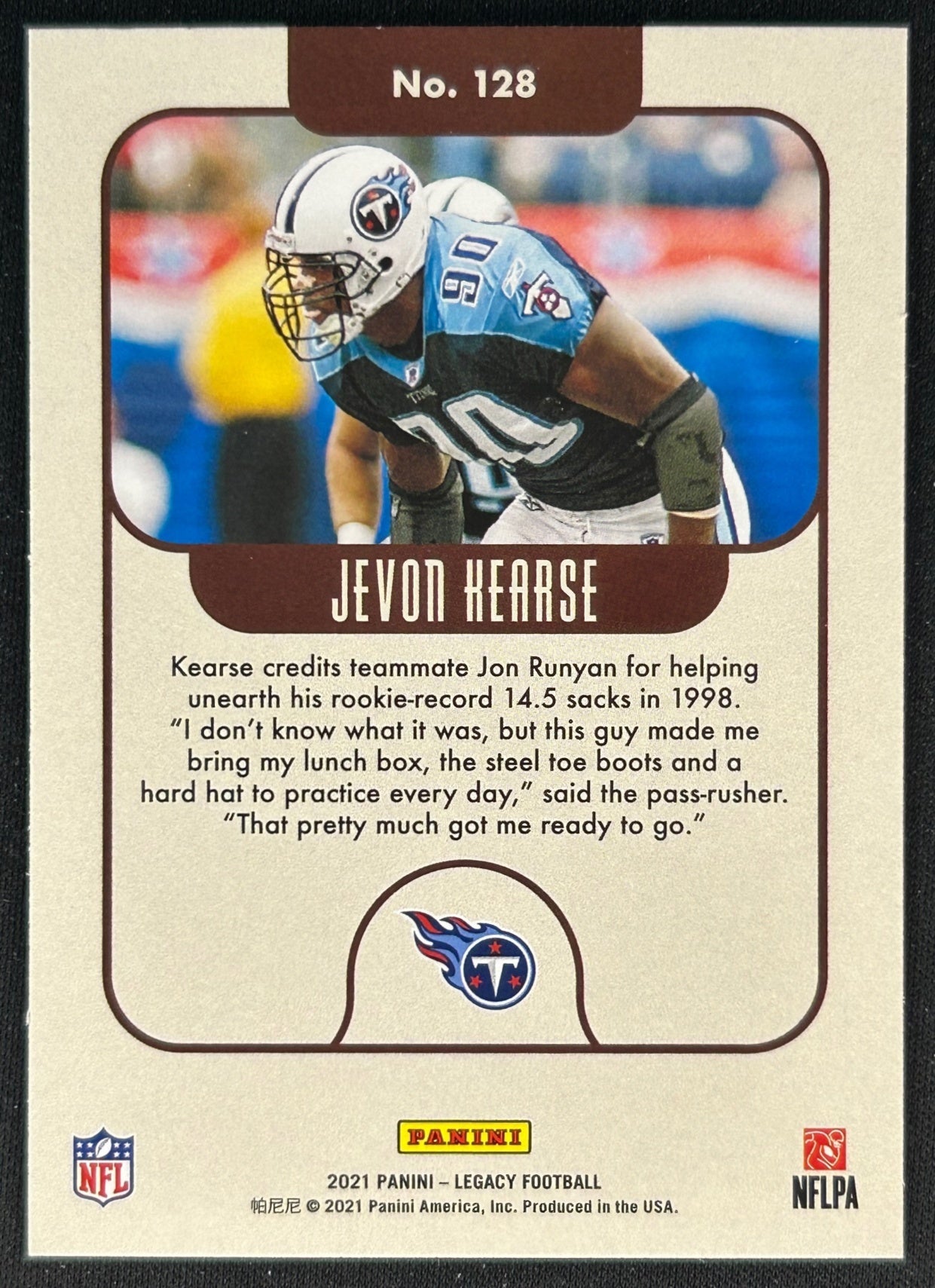Jevon Kearse 2021 Legacy back
