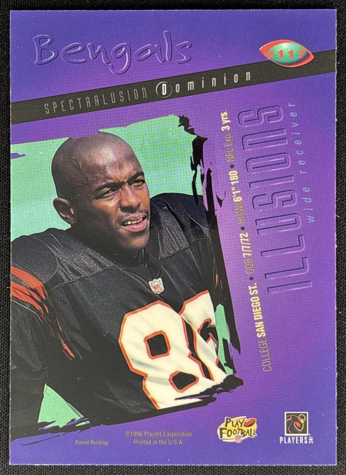 Darnay Scott 1996 Playoff Illusions Bengals back