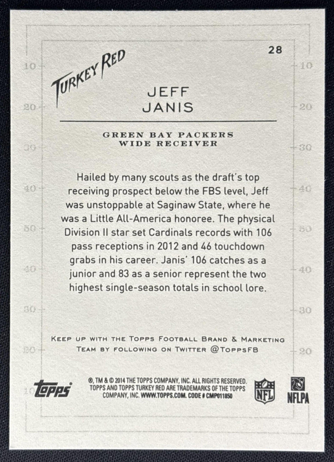 Jeff Janis 2014 Topps Turkey Red Packers Sports Trading Cards