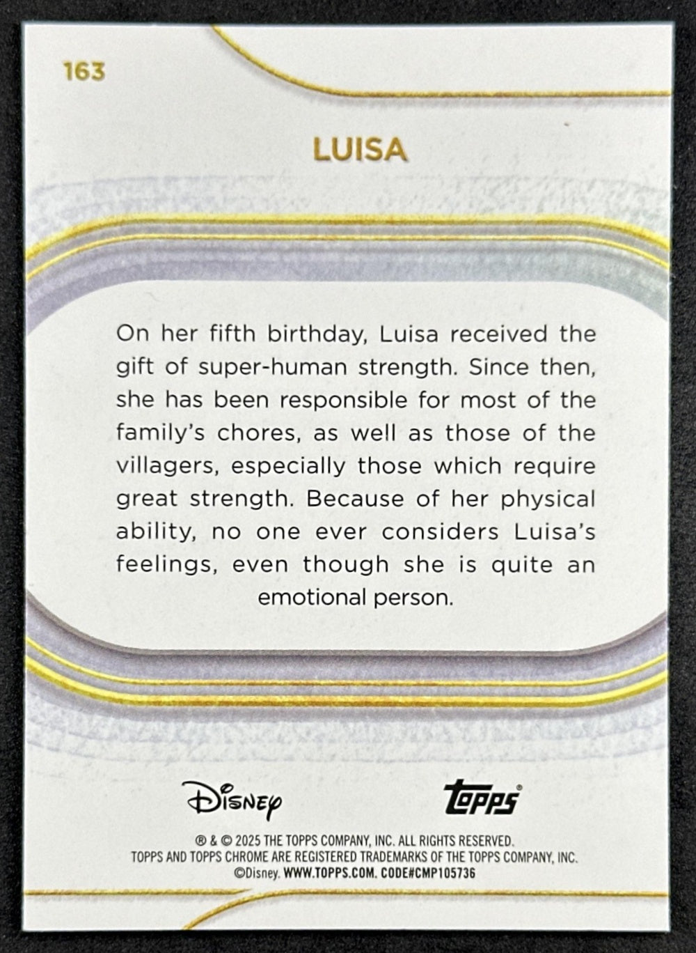 Luisa 2025 Topps Chrome Disney Non-Sport Trading Cards