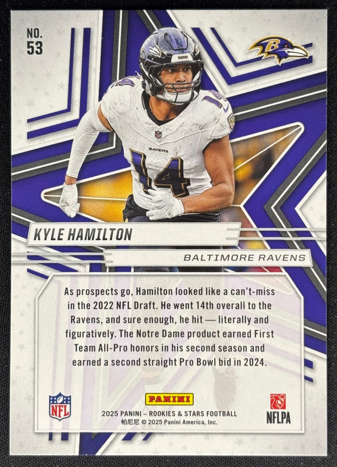 Lamar Jackson 2025 Panini Rookies & Stars Preferred Ravens