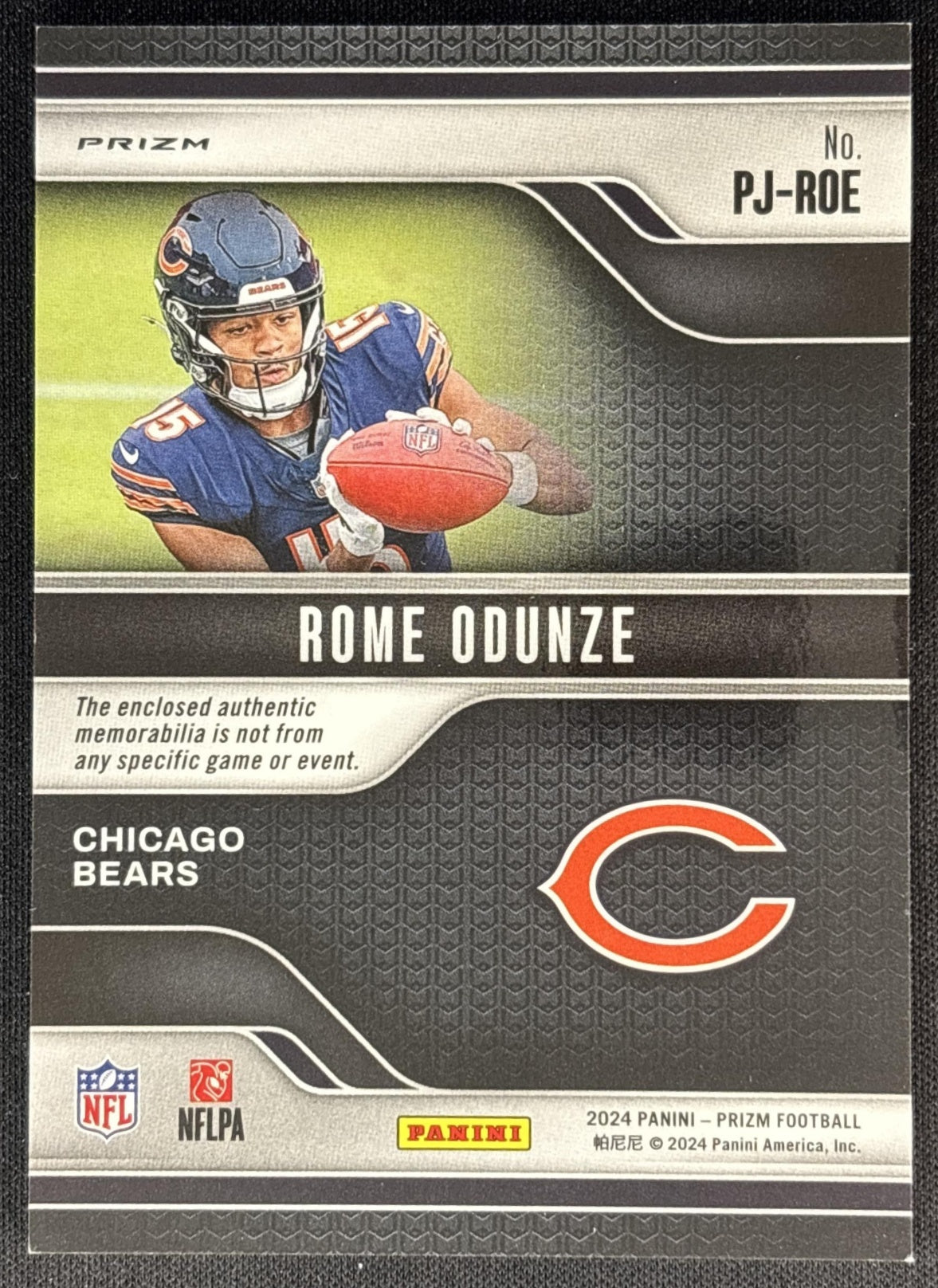 Rome Odunze 2024 Panini Prizm Premier Jerseys Bears
