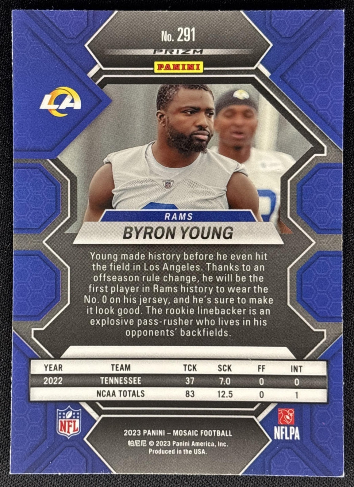 Byron Young 2023 Panini Mosaic Green Mosaic Rams Sports Trading Cards