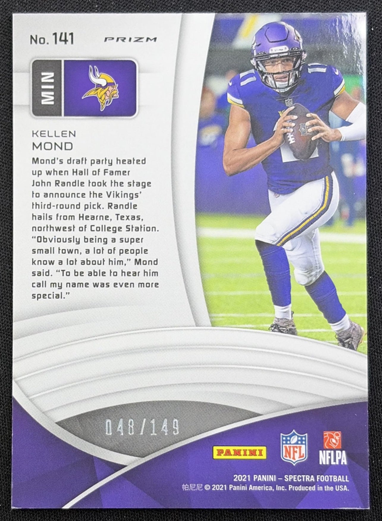 Kellen Mond 2021 Panini Spectra /149 Vikings