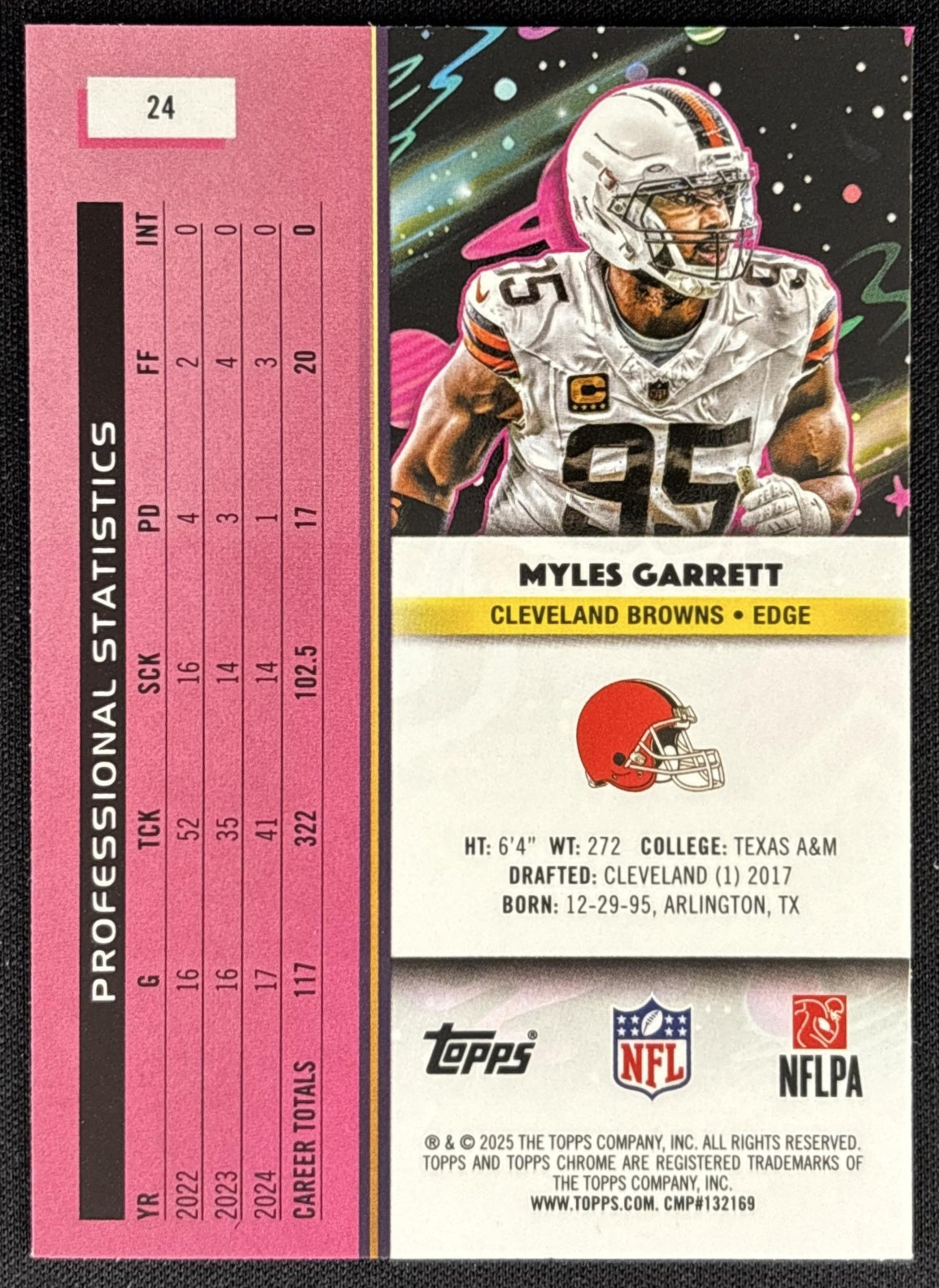 Myles Garrett 2025 Topps Cosmic Chrome Browns