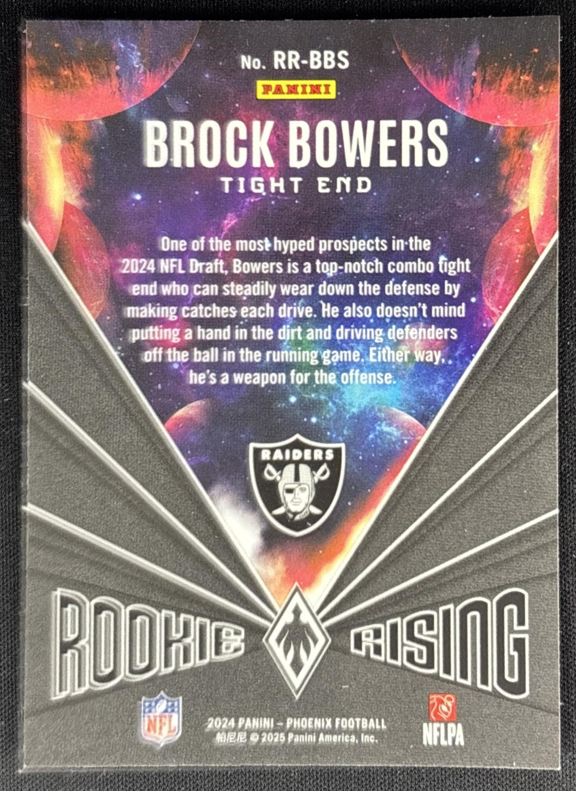 Brock Bowers 2024 Panini Phoenix Rookie Rising Raiders Sports Trading Cards