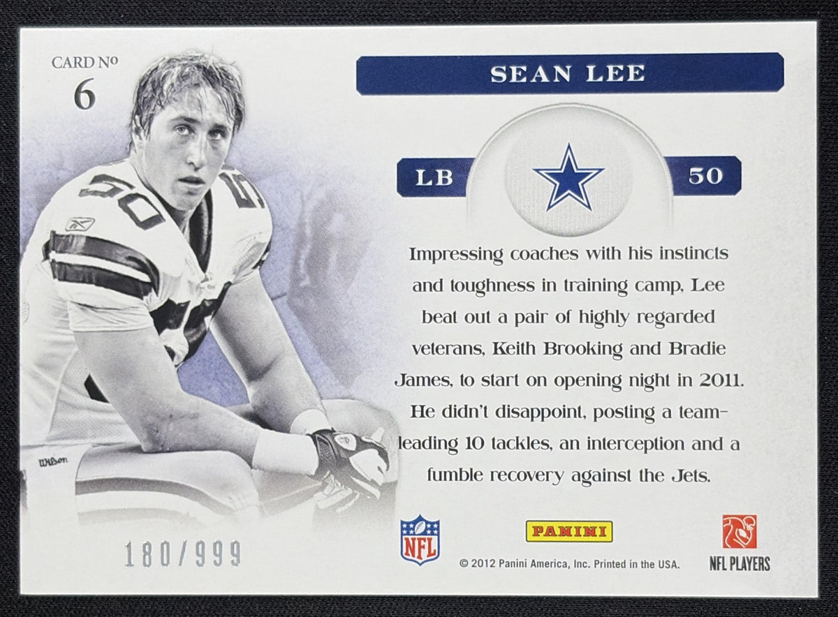 Sean Lee 2012 Panini Elite Hit List /999 Cowboys