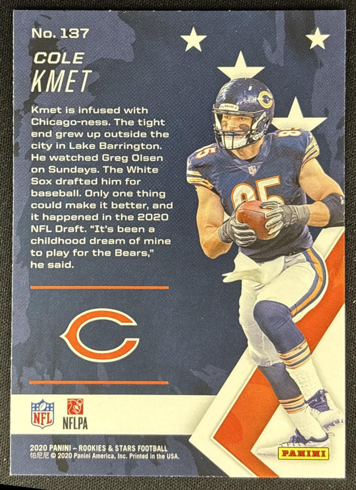 Cole Kmet 2020 Panini Rookies & Stars Bears