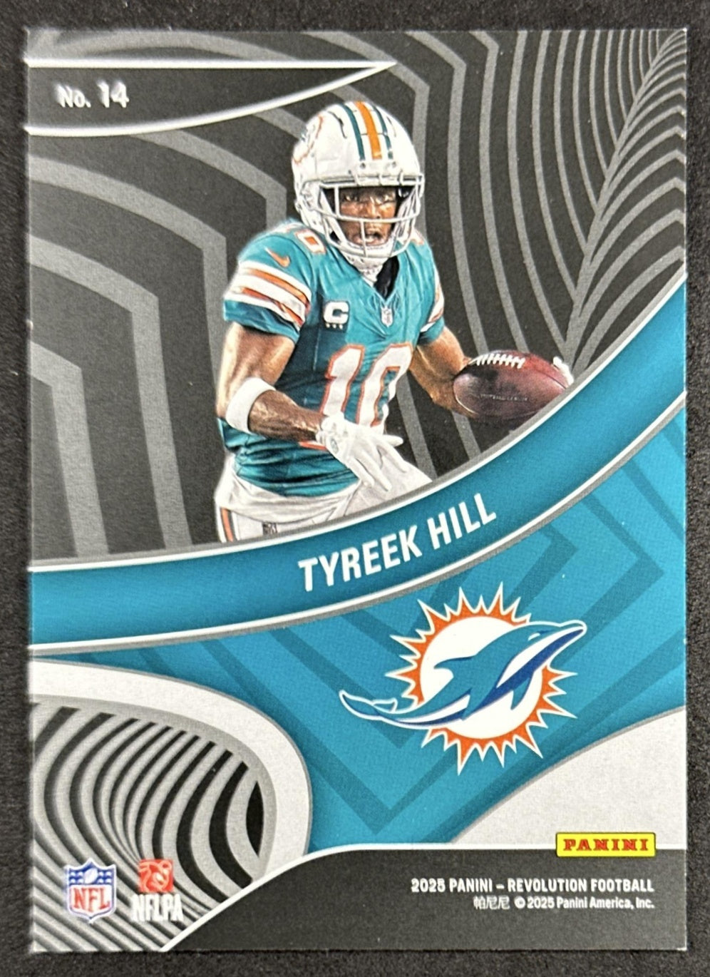 Tyreek Hill 2025 Panini Revolution Showstoppers Dolphins back