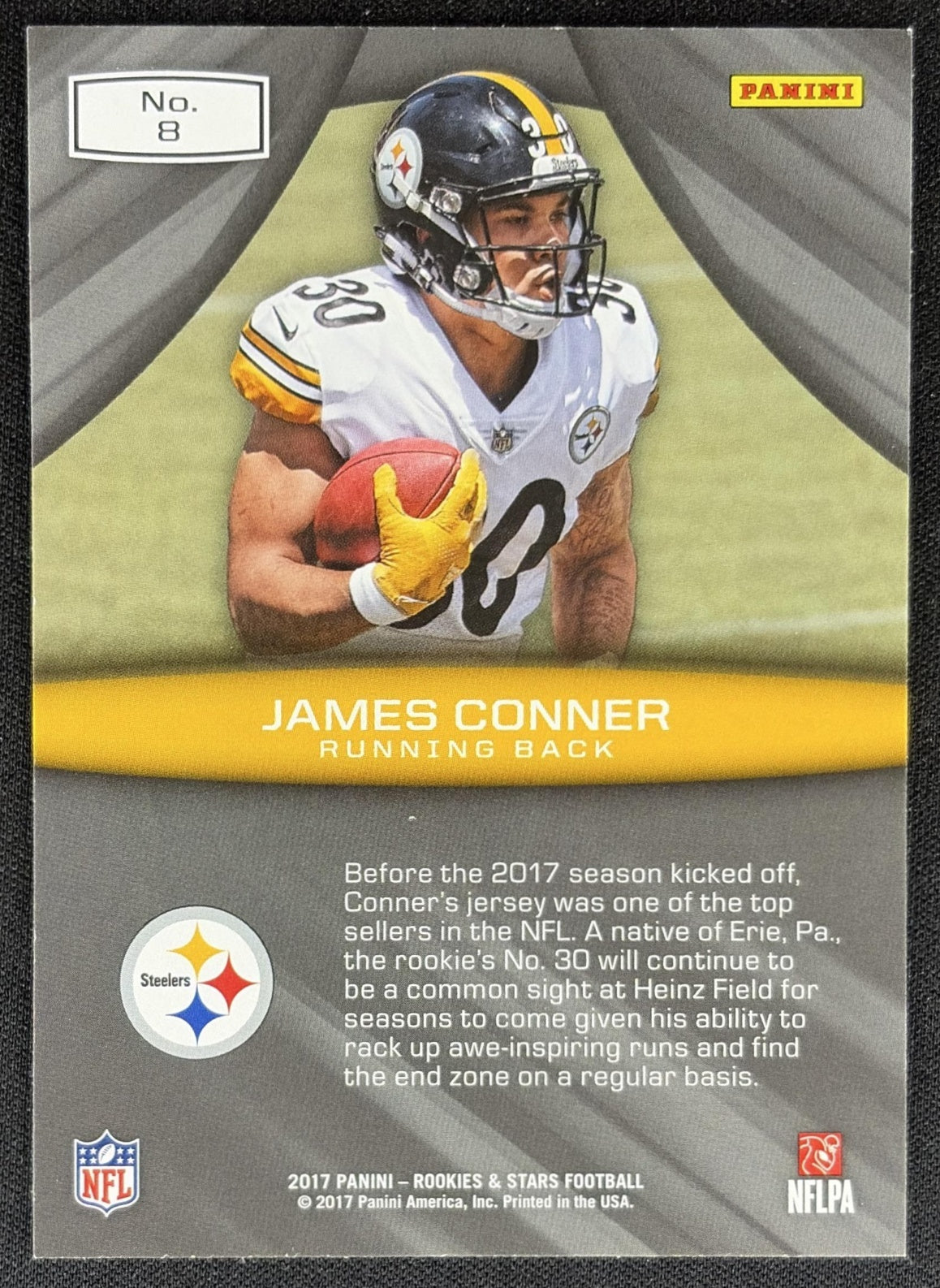 James Conner 2017 Panini Rookies & Stars Rookie Rush Steelers