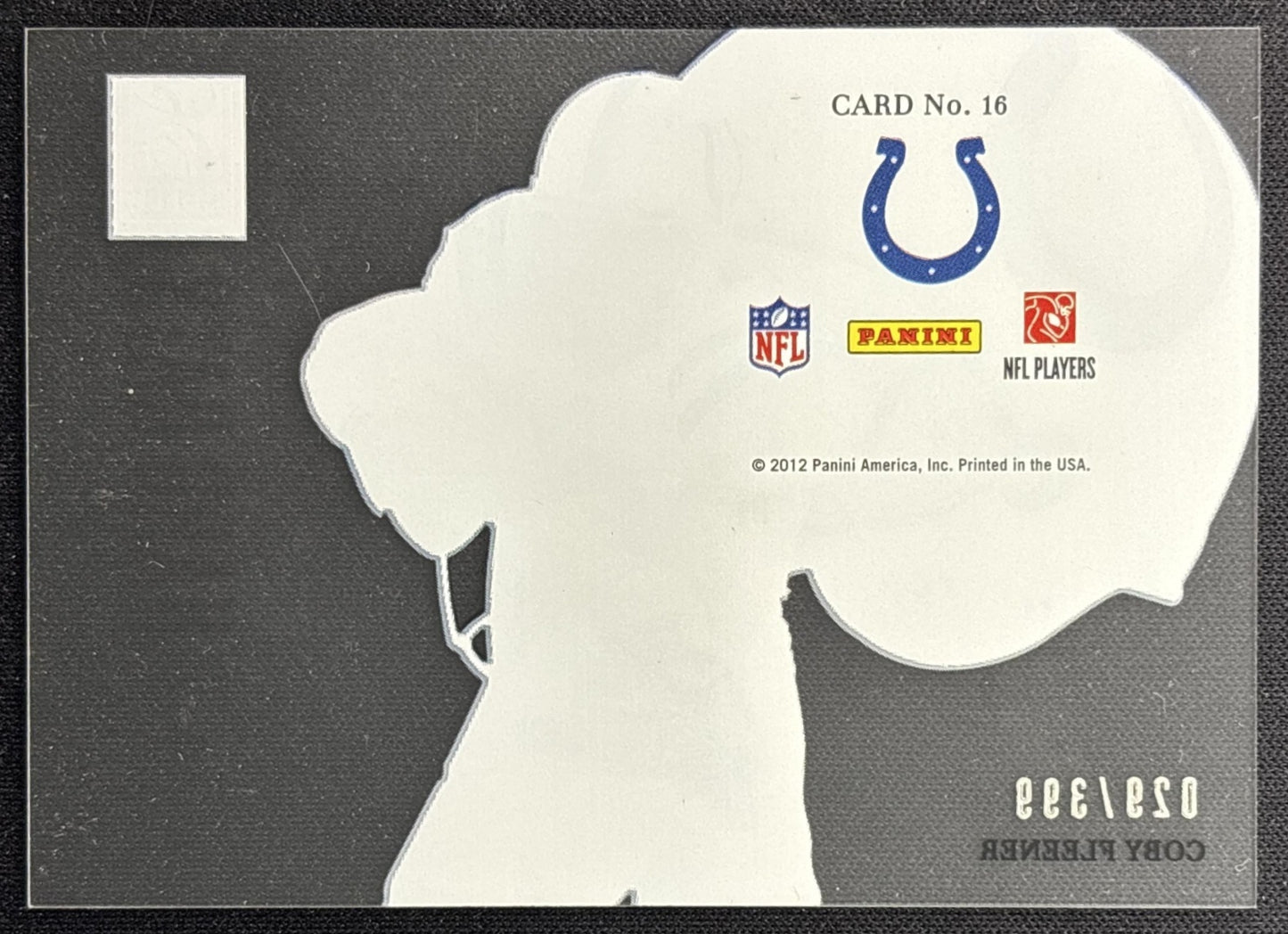 Coby Fleener 2012 Panini Certified Rookie /399 colts back