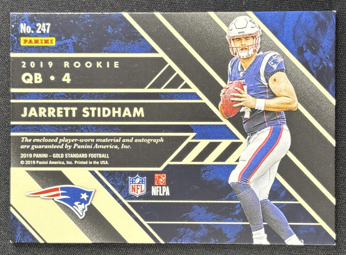 Jarrett Stidham 2019 Panini Gold Standard /75 Patriots Sports Trading Card