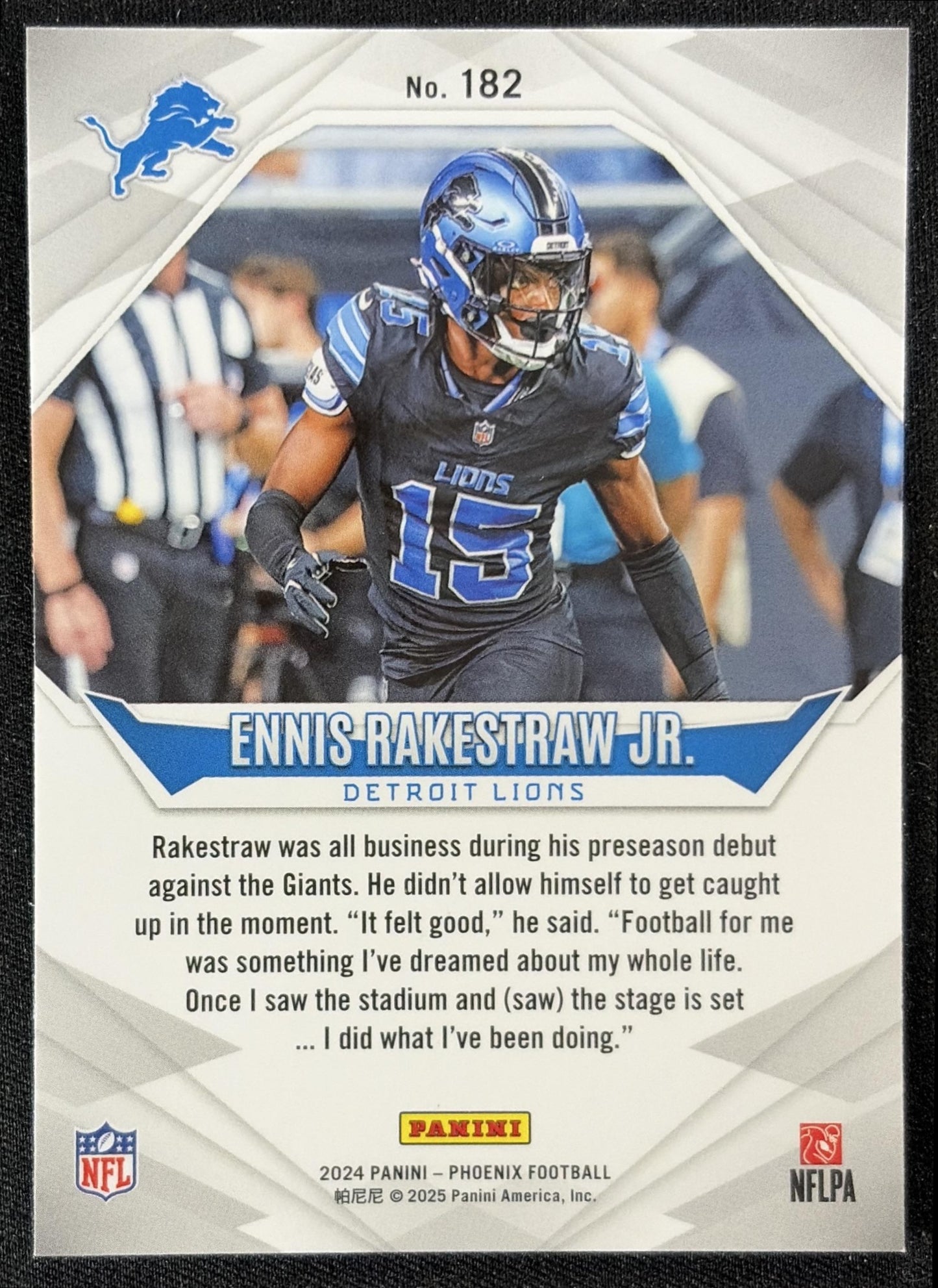 Ennis Rakestraw Jr. 2024 Panini Phoenix Lazer Lions