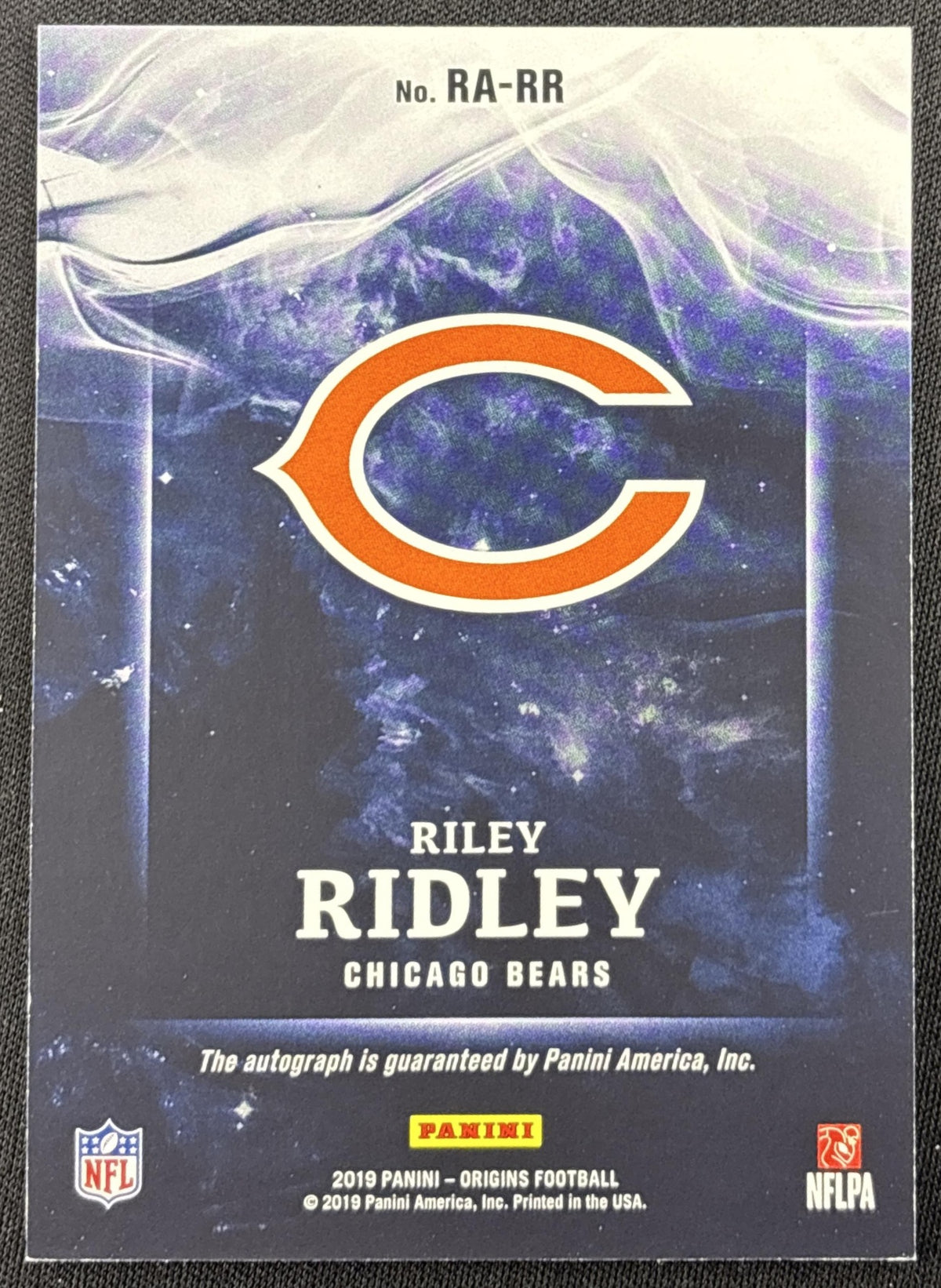 Riley Ridley 2019 Panini Origins Rookie Auto Bears