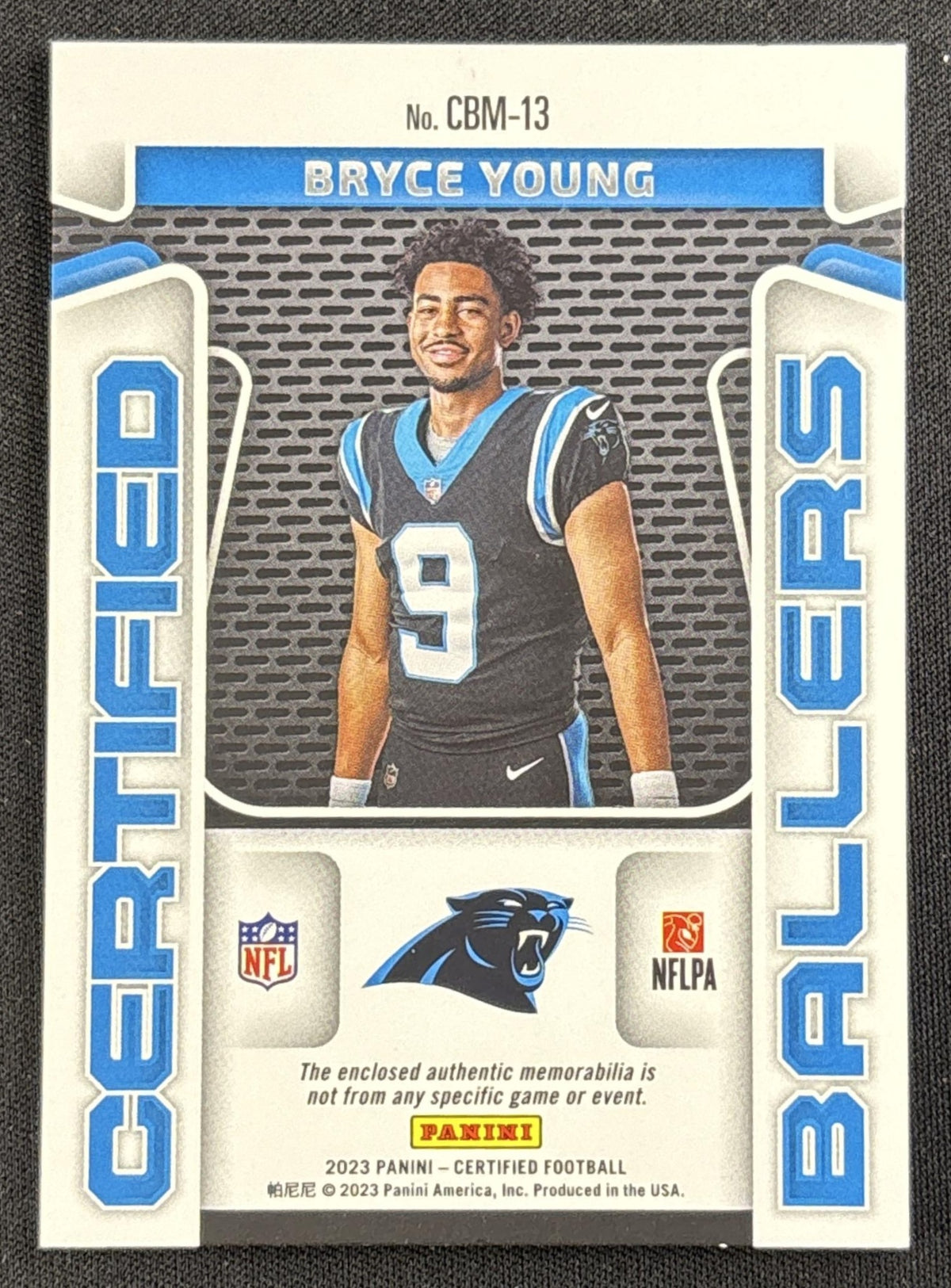 Bryce Young 2023 Panini Certified Ballers Mirror Bronze /149 Panthers