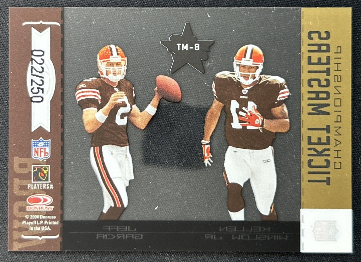 Jeff Garcia 2004 Donruss Classics Dress Code Jerseys /250 Browns back
