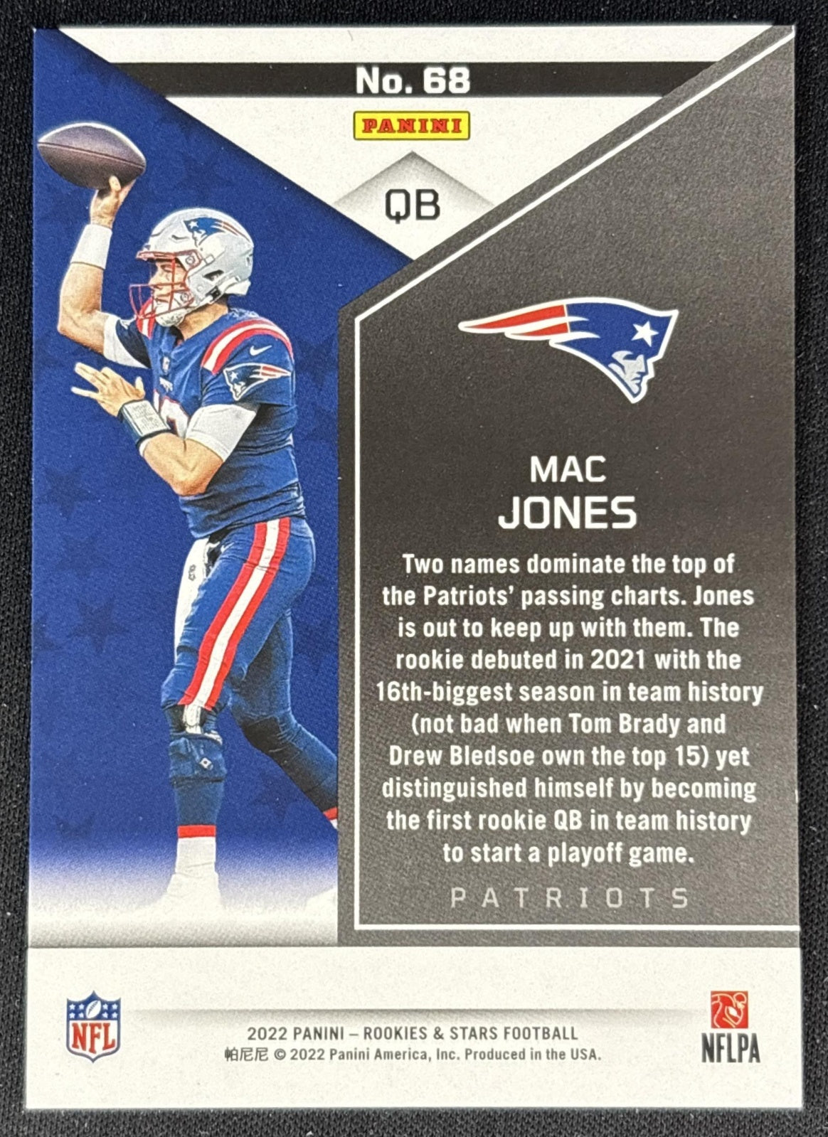 Mac Jones 2022 Panini Rookies & Stars Longevity /80 Patriots