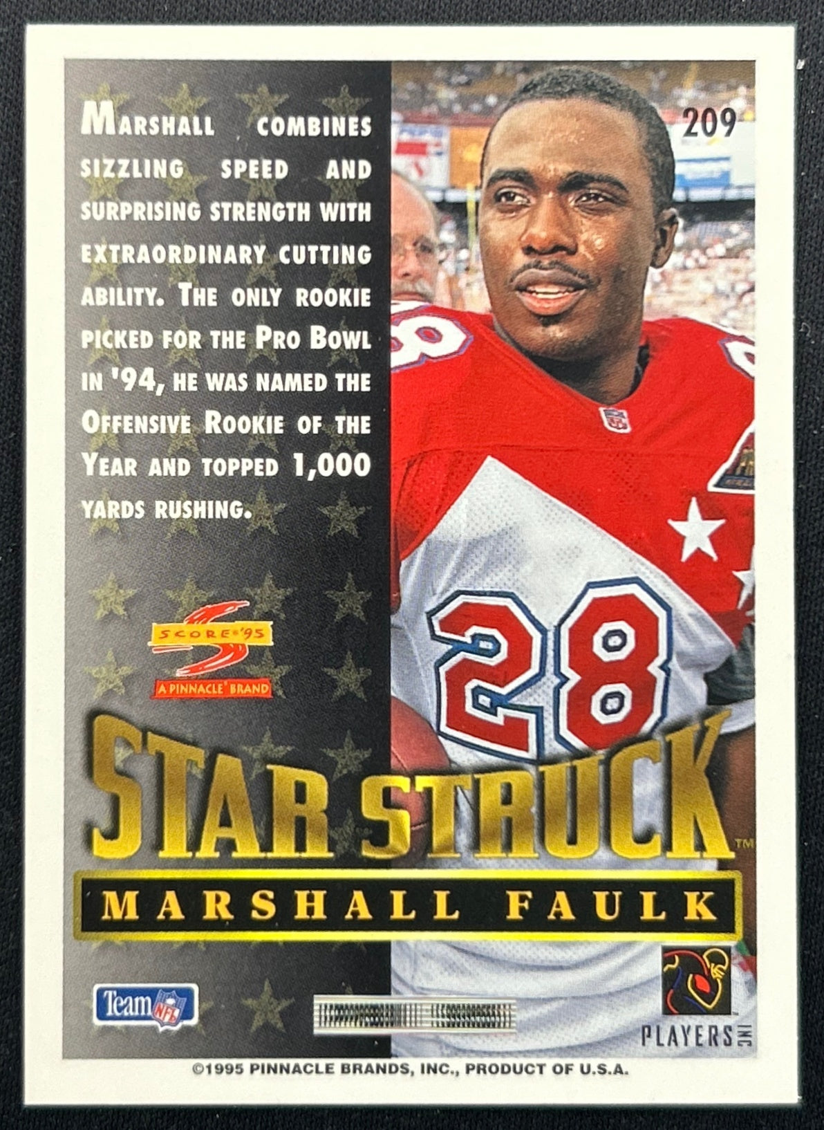 Marshall Faulk 1995 Colts Sports Trading Cards