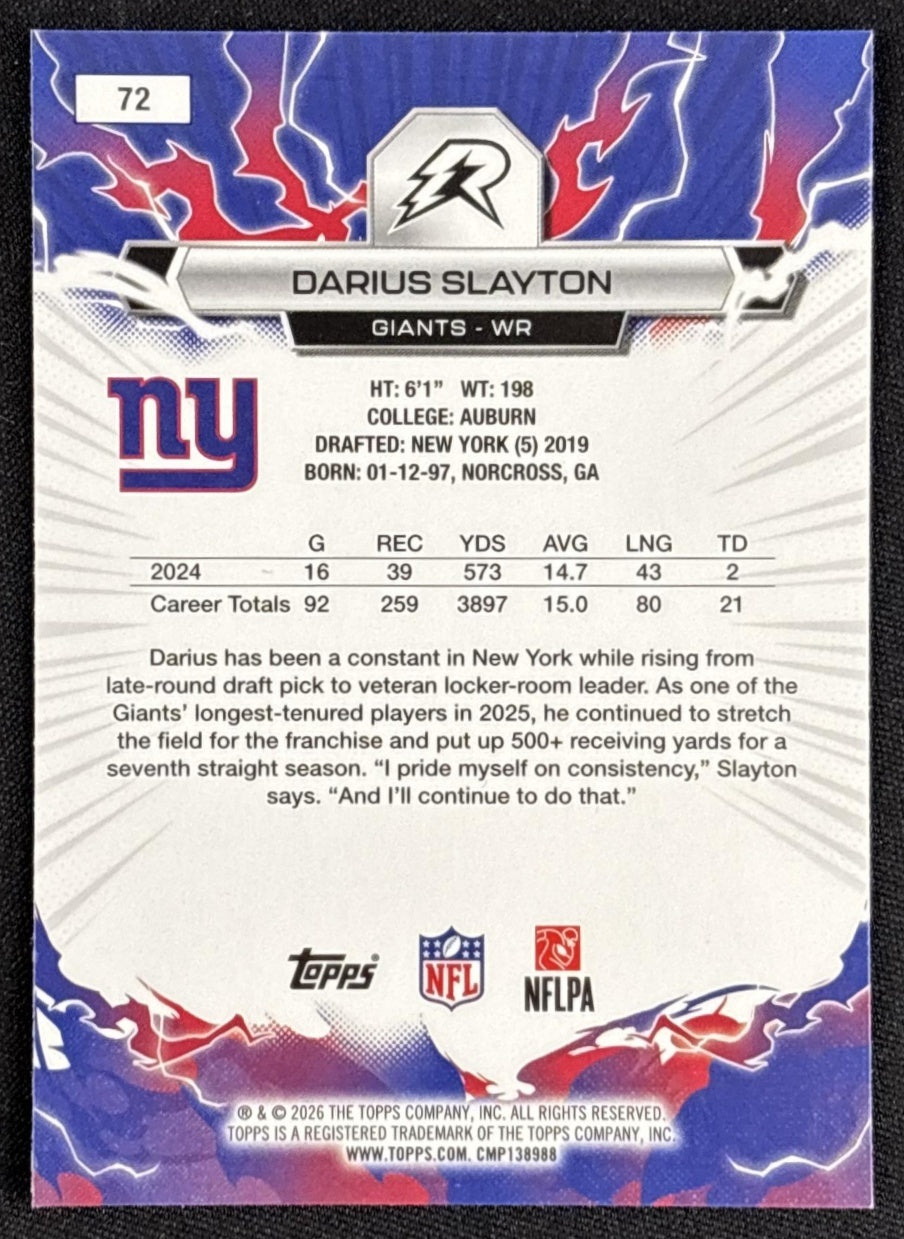 Darius Slayton 2025 Topps Resurgence Giants