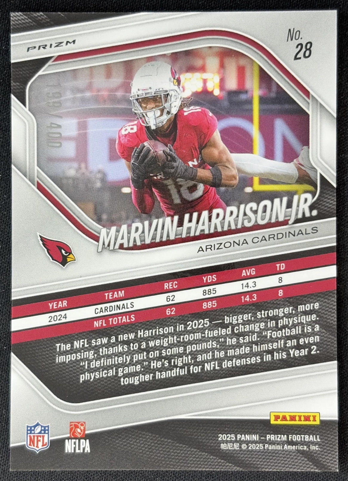 Marvin Harrison Jr. 2025 Panini Prizm Pandora /400 Cardinals Sports Trading Cards