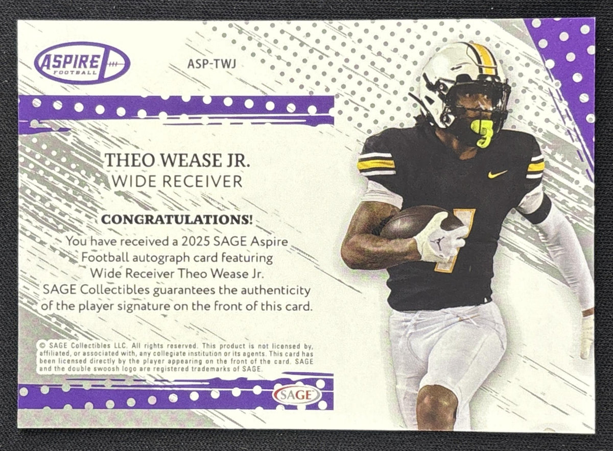Theo Wease Jr. 2025 SAGE Aspire Auto Blue