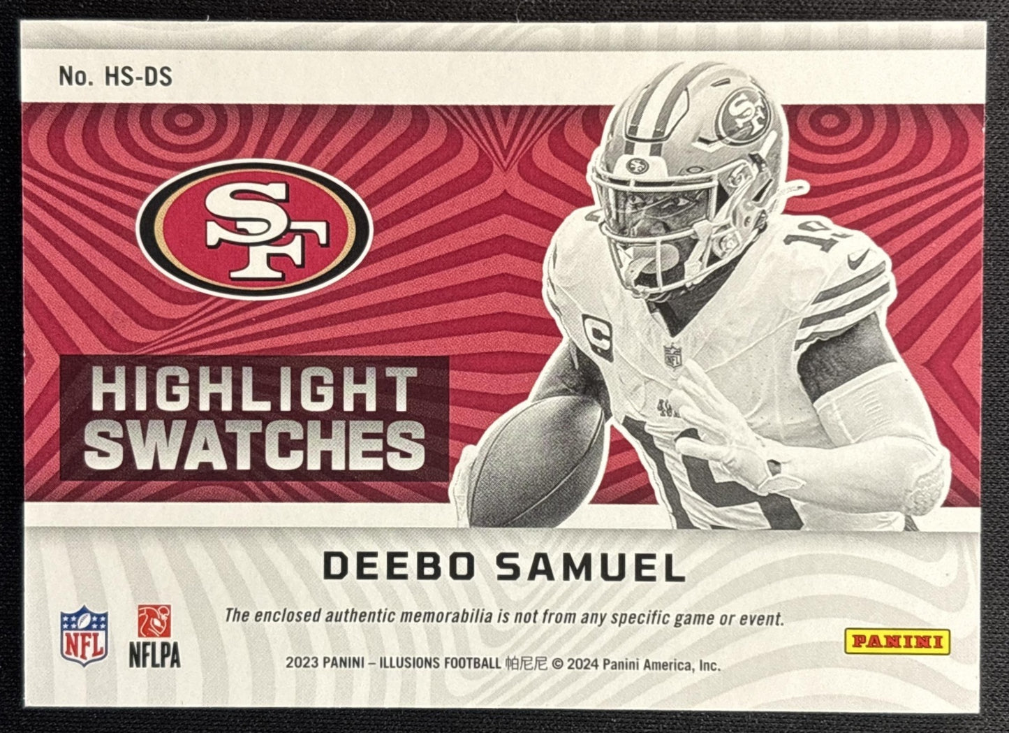 Deebo Samuel 2023 Panini Illusions Highlight Swatches