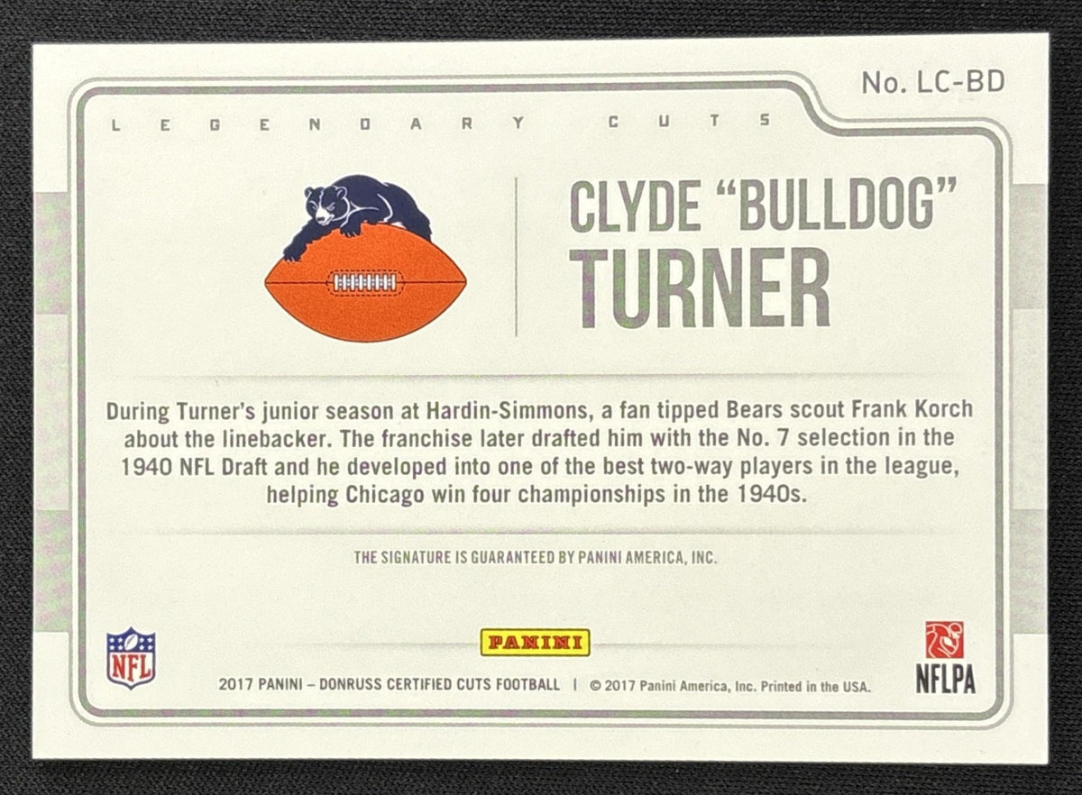 Clyde "Bulldog" Turner Certified Cuts Auto /36 Bears