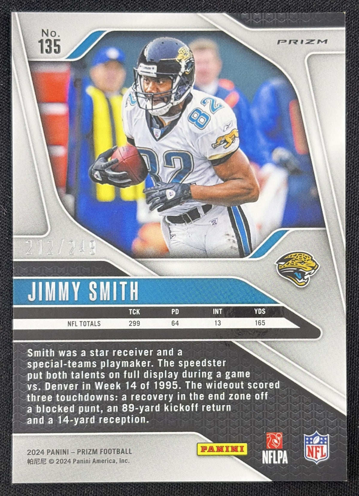 Jimmy Smith 2024 Panini Prizm Orange /249 Jacksonville Jaguars