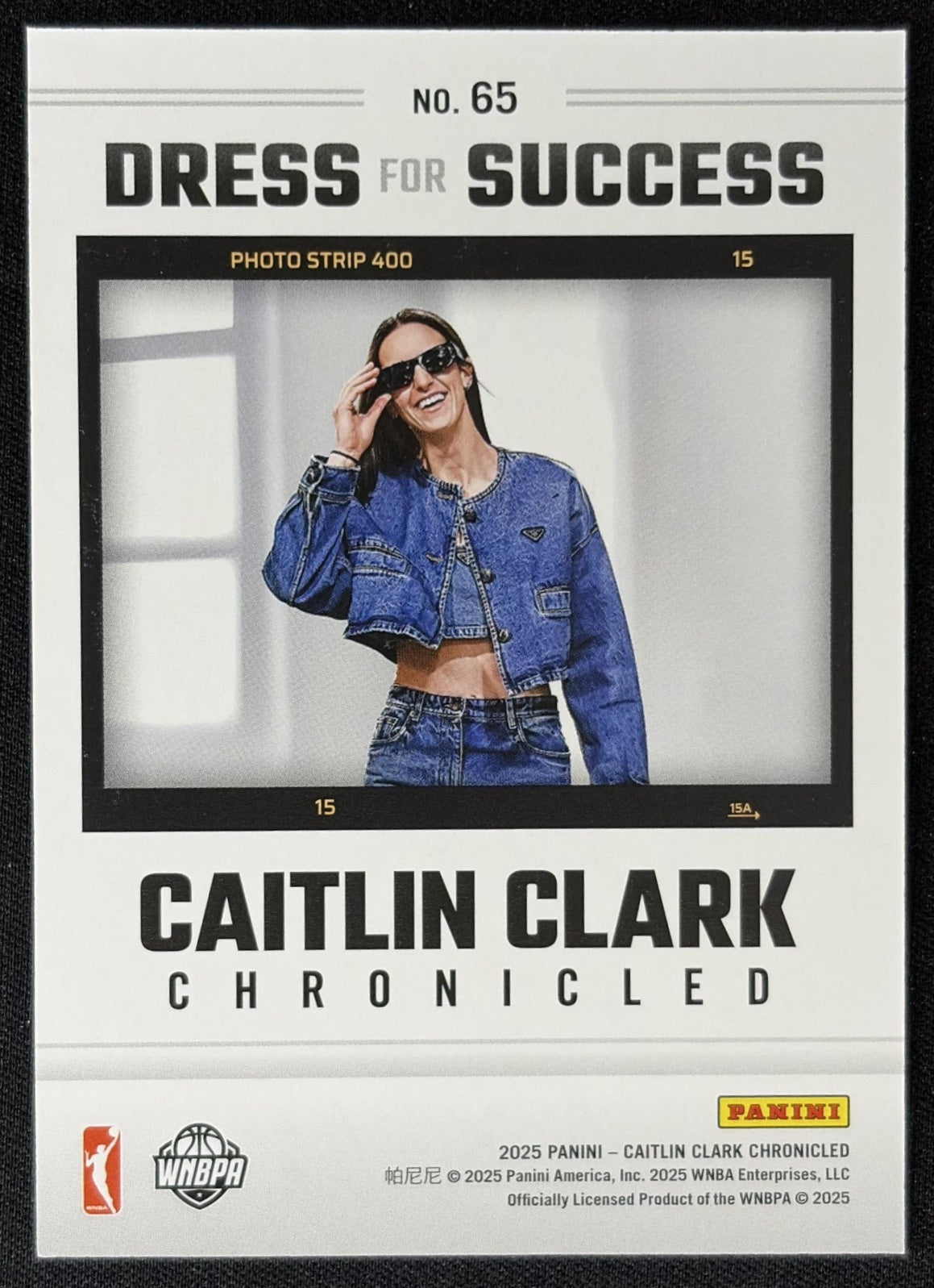 Caitlin Clark 2025 Panini Chronicled Dress For Success Holo Fever 65 Indiana Fever Sports Trading Card
