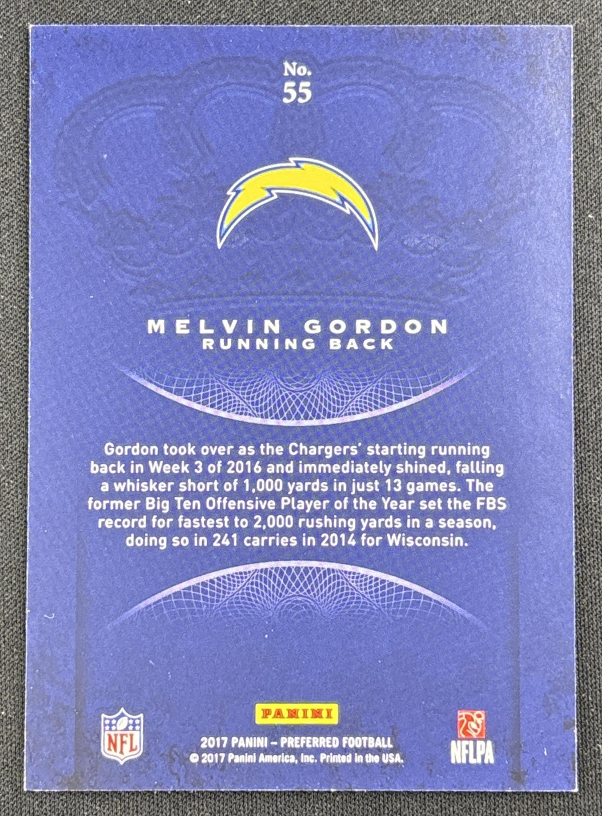 Melvin Gordon 2017 Panini Crown Royale Pink /249 Chargers
