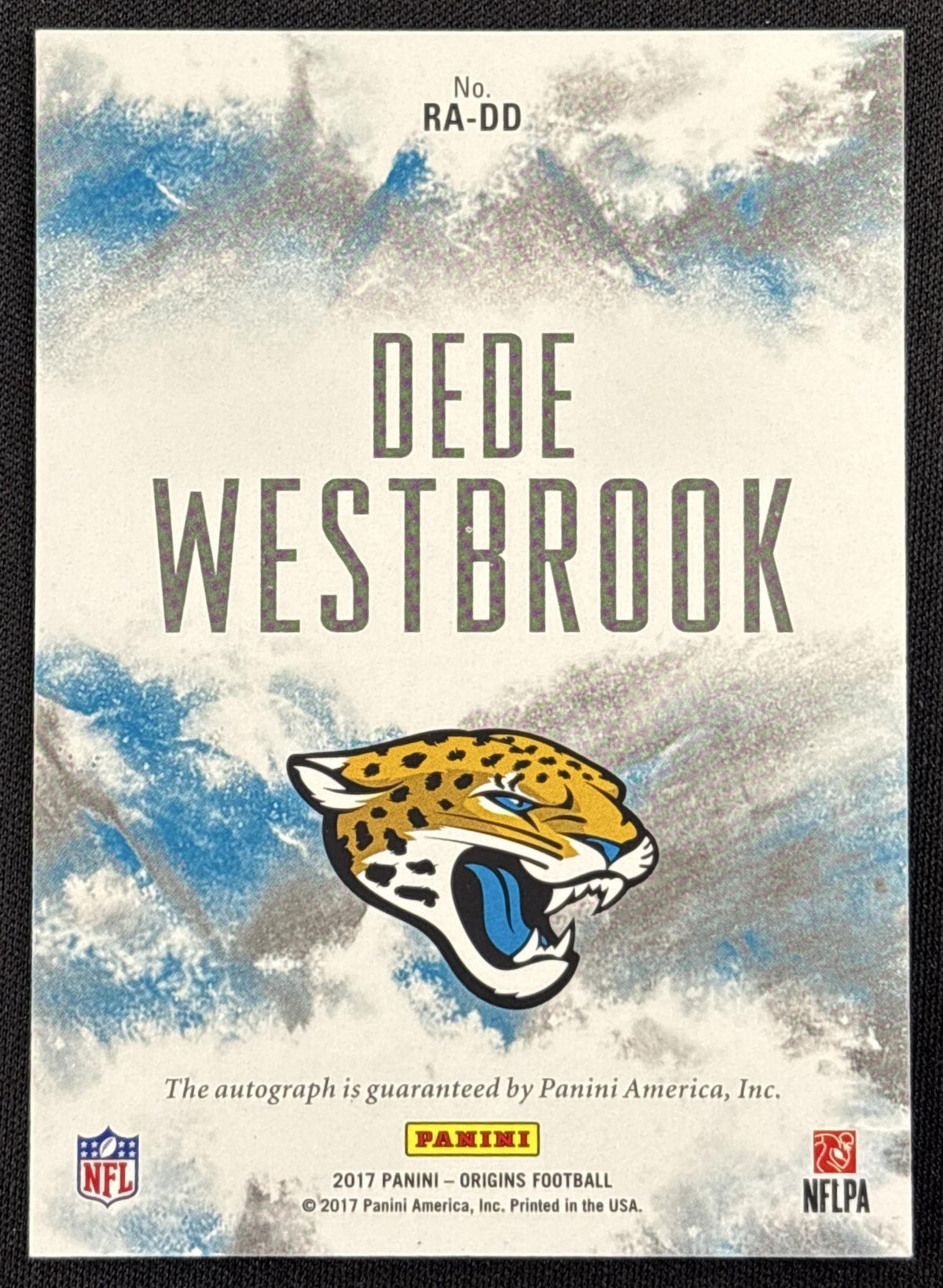 Dede Westbrook 2017 Panini Origins Rookie Auto Jacksonville Jaguars