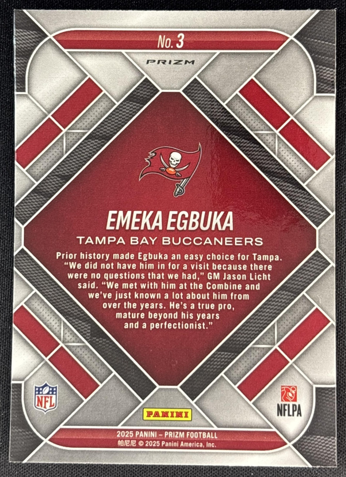 Emeka Egbuka 2025 Panini Prizm Emergent Green