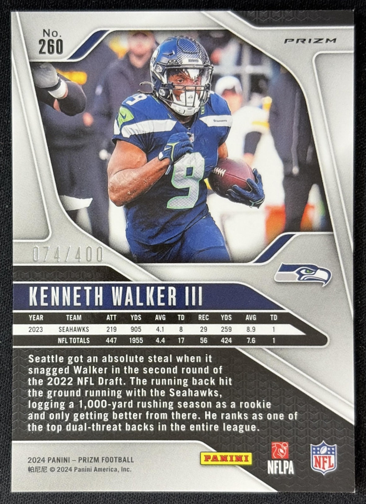 Kenneth Walker III 2024 Panini Prizm Pandora /400 Seahawks