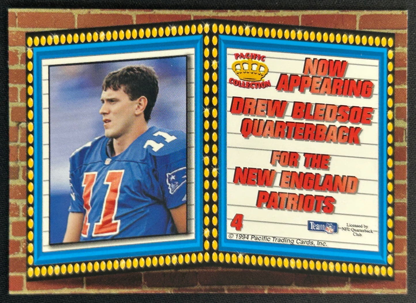 Drew Bledsoe 1994 Prisms Patriots - Back